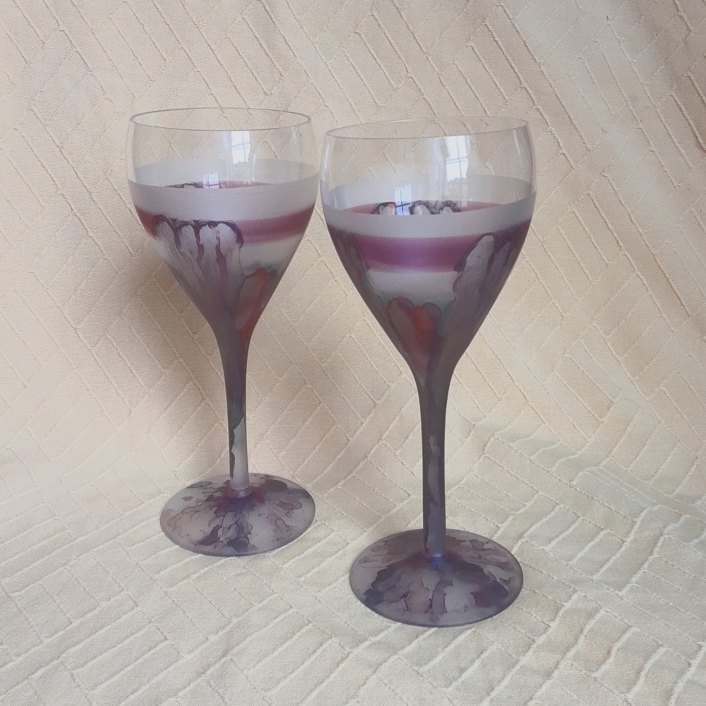 Painted Wine Glasses